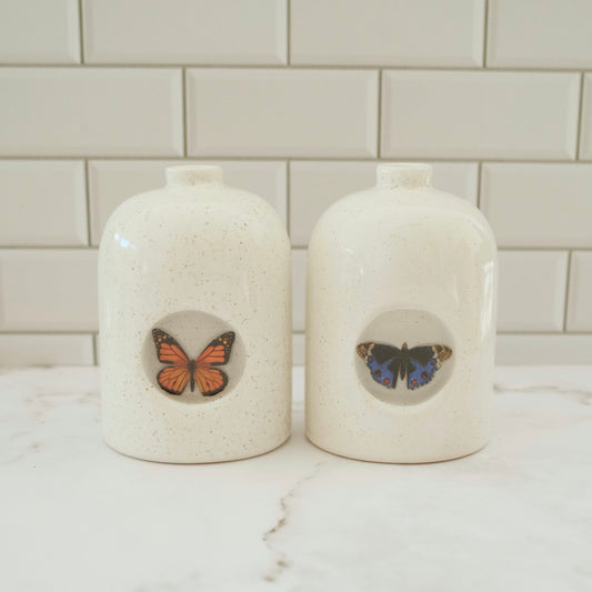 Butterfly Dew Drop Vases