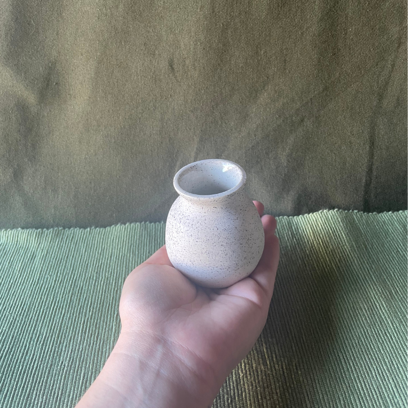 Speckled mini vase