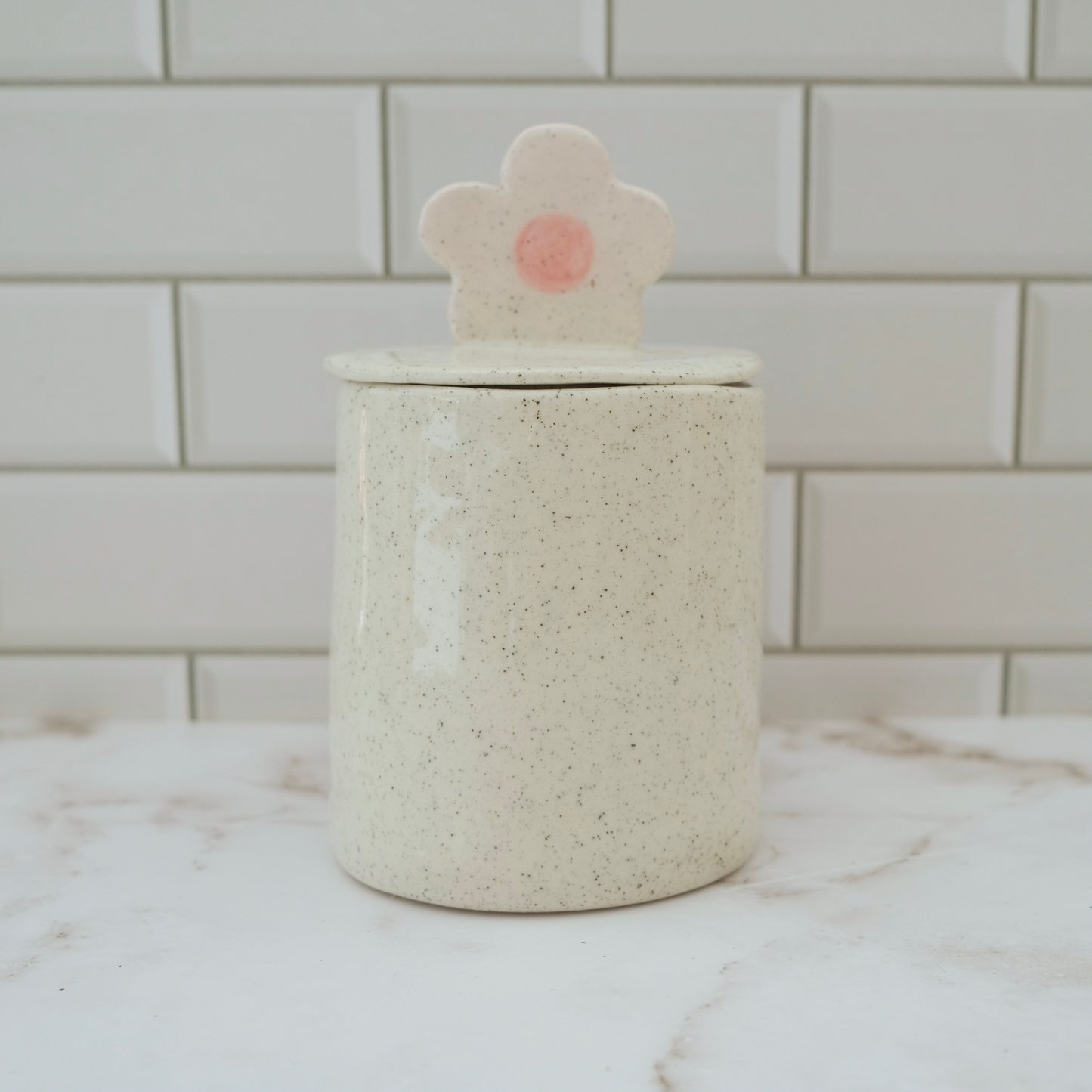 Speckled Flower Jars