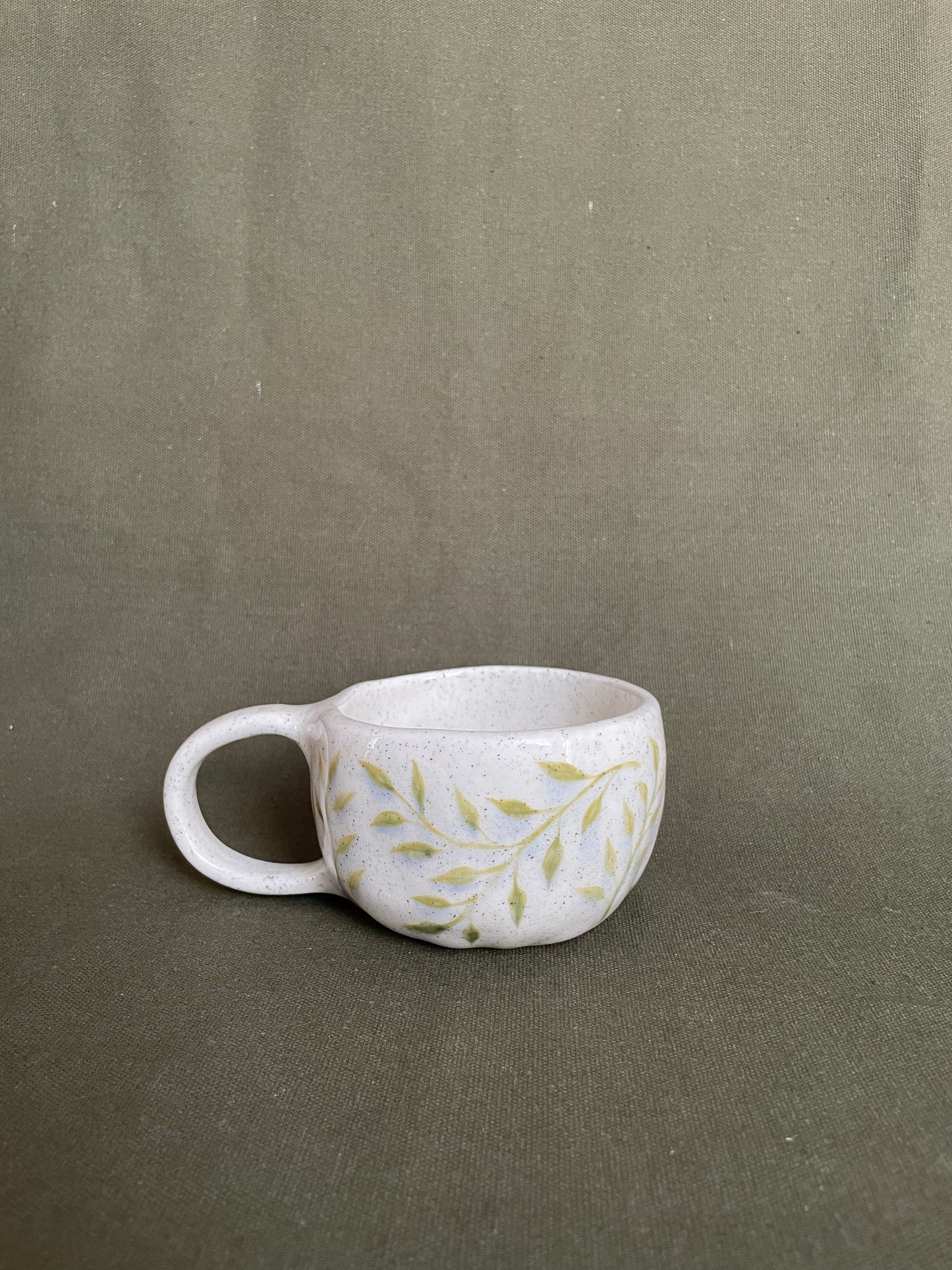 Leafy Mug and Saucer Set